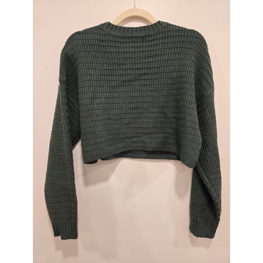 L.A. Hearts Forrest Green Knitted Crop Sweater Size XXS NWT - Picture 5 of 8